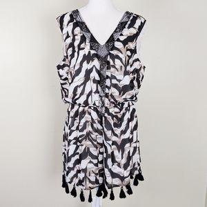 Venus. Size Large. Beaded Romper.